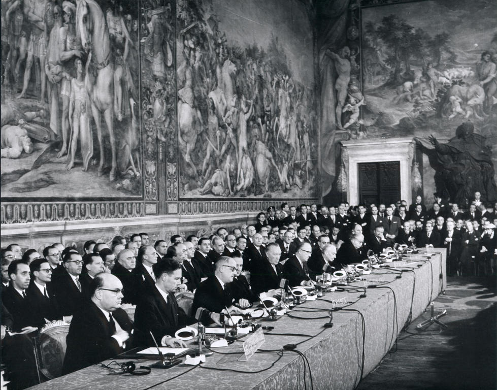 Signature des traités CEE et CEEA (Rome, 25 mars 1957)