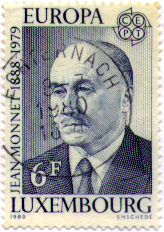 Luxemburgische 6 Franc-Briefmarke : Jean Monnet