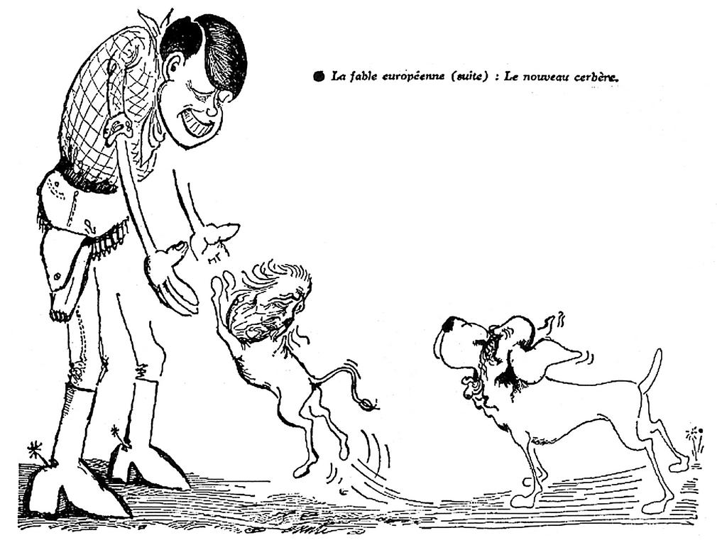 Cartoon by Esenti, published in the <i>Démocratie 63</i> (31 January 1963)
