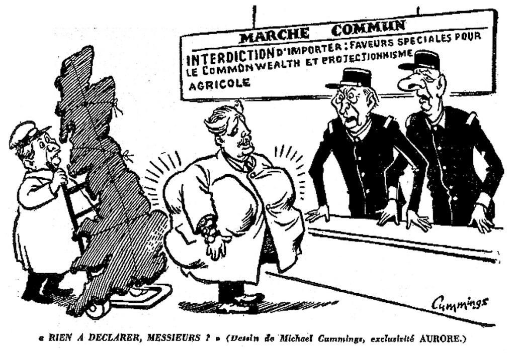 Cartoon by Cummings on the United Kingdom's application for membership to the EEC (19 June 1961)