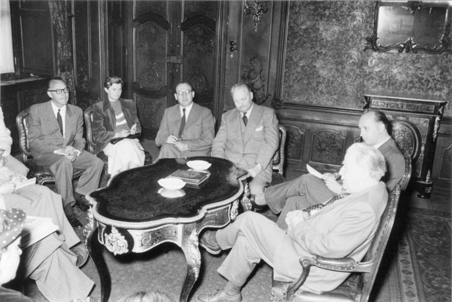Pressekonferenz von Joseph Bech zum Schuman-Plan (27. Juli 1952)