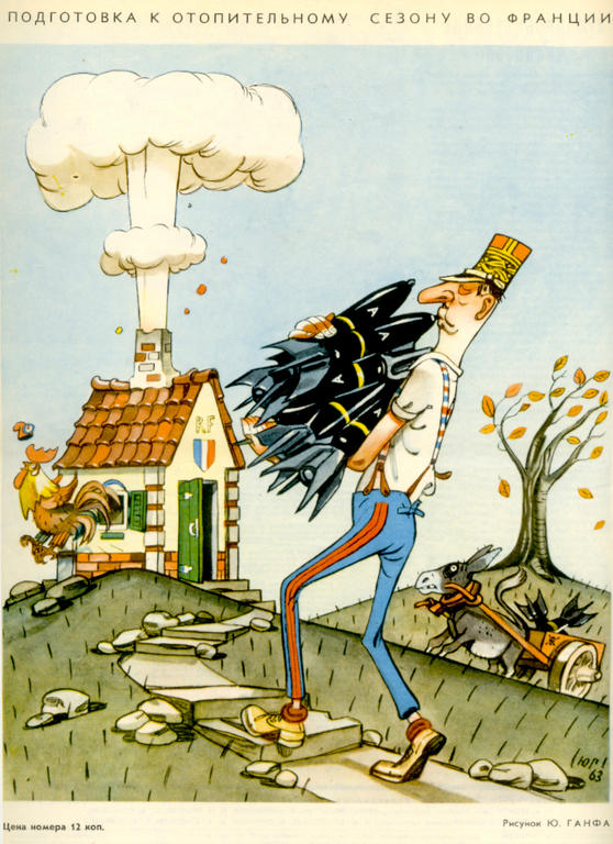 Caricature de Ganf sur la France et l'arme atomique (20 septembre 1963)