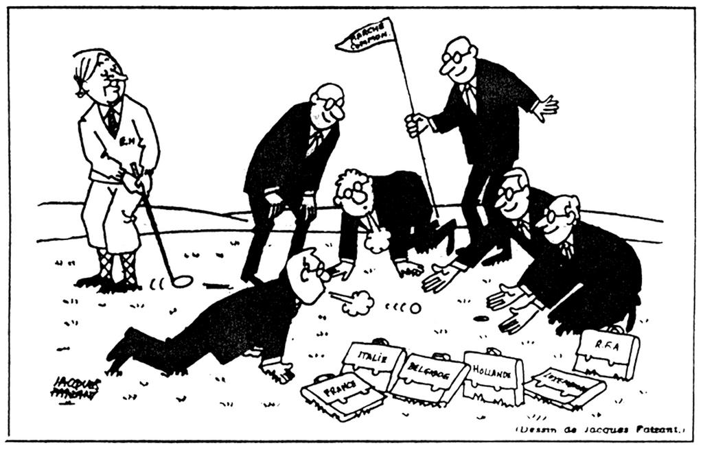 Caricature de Faizant sur l'adhésion britannique aux CE (29 octobre 1971)