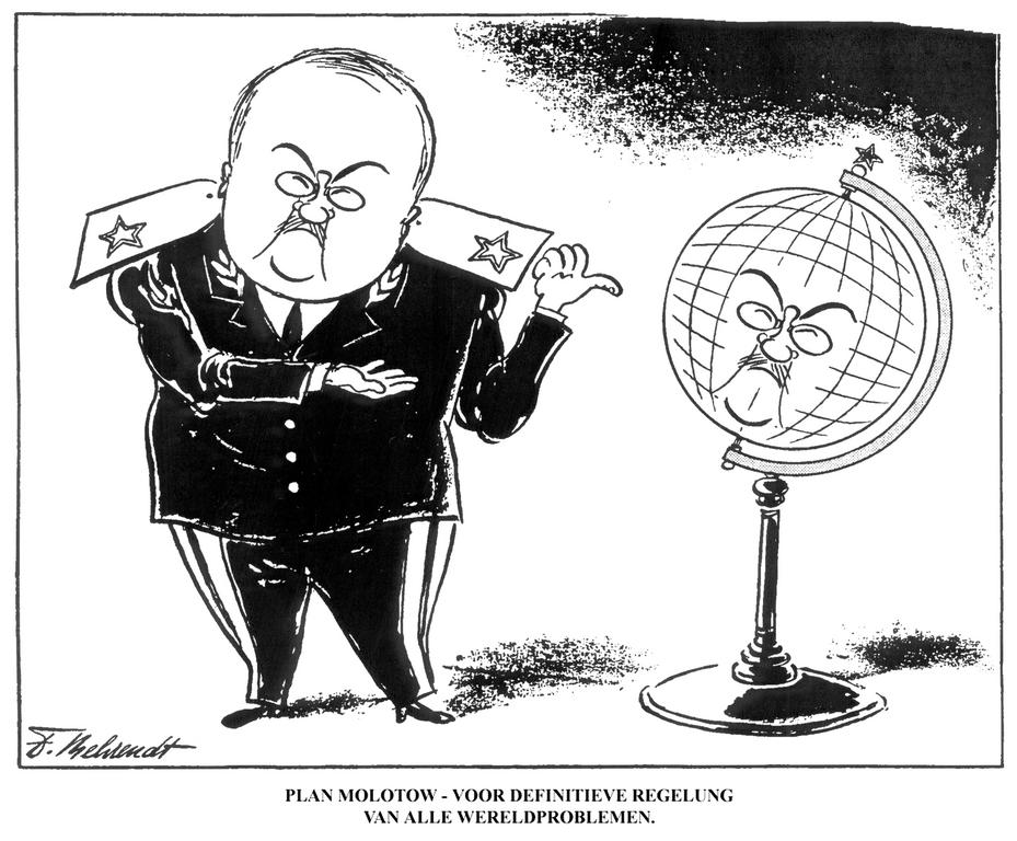 Cartoon by Behrendt on the Molotov Plan