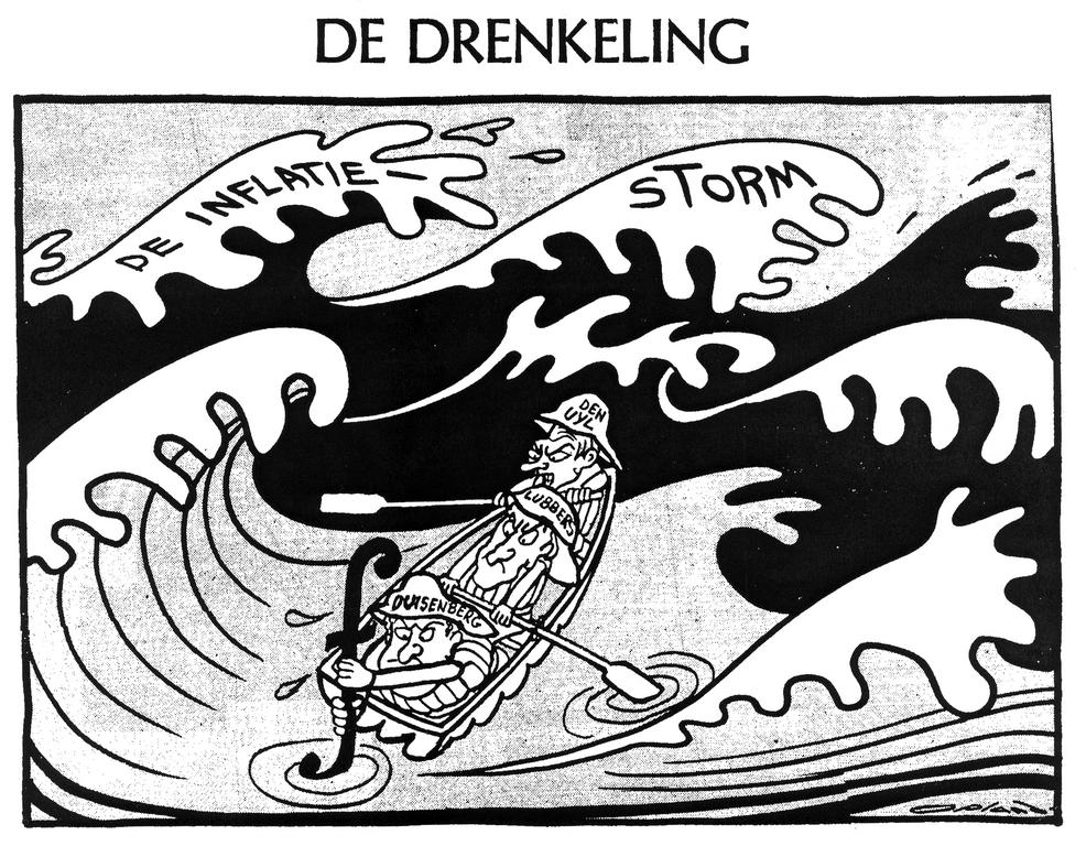 Caricature d'Opland sur la crise monétaire aux Pays-Bas (20 septembre 1973)