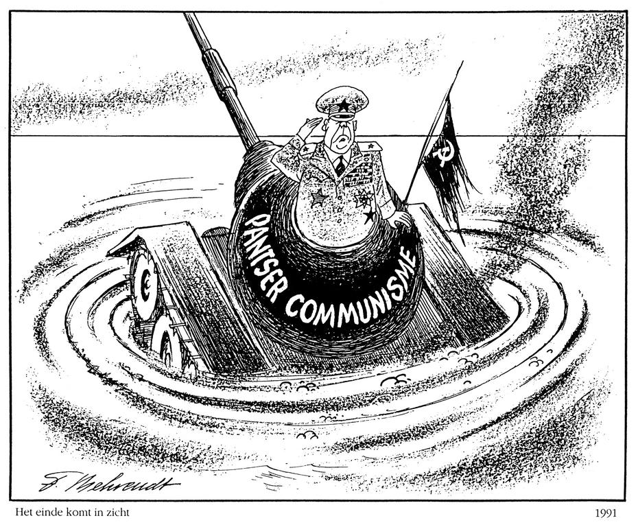 Caricature de Behrendt sur la fin du régime communiste en URSS (1991)