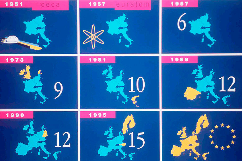 Graphique retraçant les élargissements successifs de l'Union européenne (1er novembre 1992)