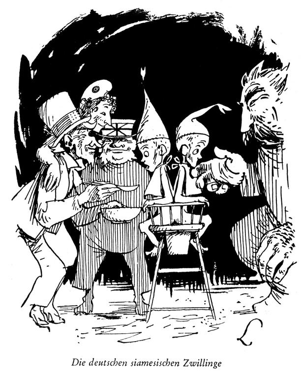 Caricature de Lang sur l'Allemagne d'après-guerre (24 février 1948)