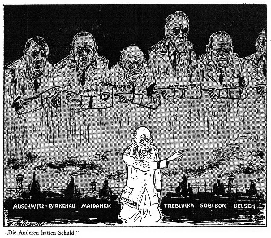 Cartoon by Behrendt on the Final Solution