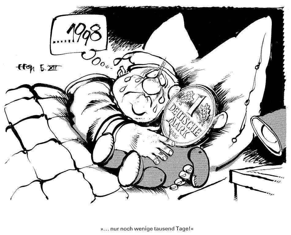 Karikatur von Haitzinger über Deutschland und die WWU (5. Dezember 1991)