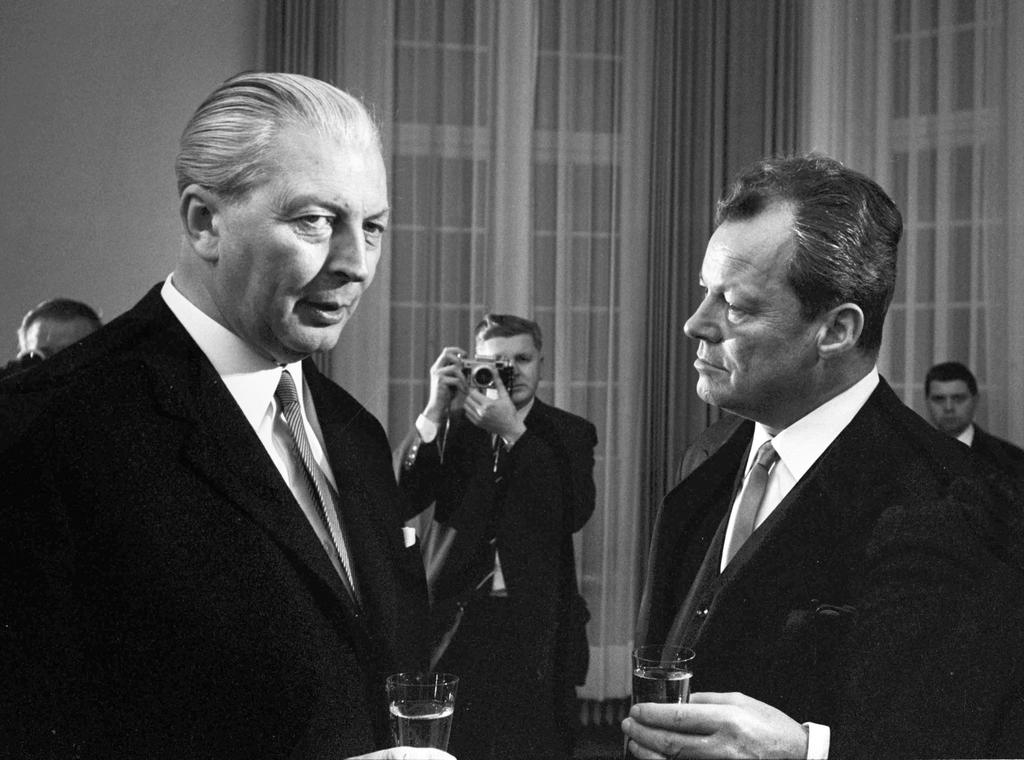 Kurt Georg Kiesinger et Willy Brandt