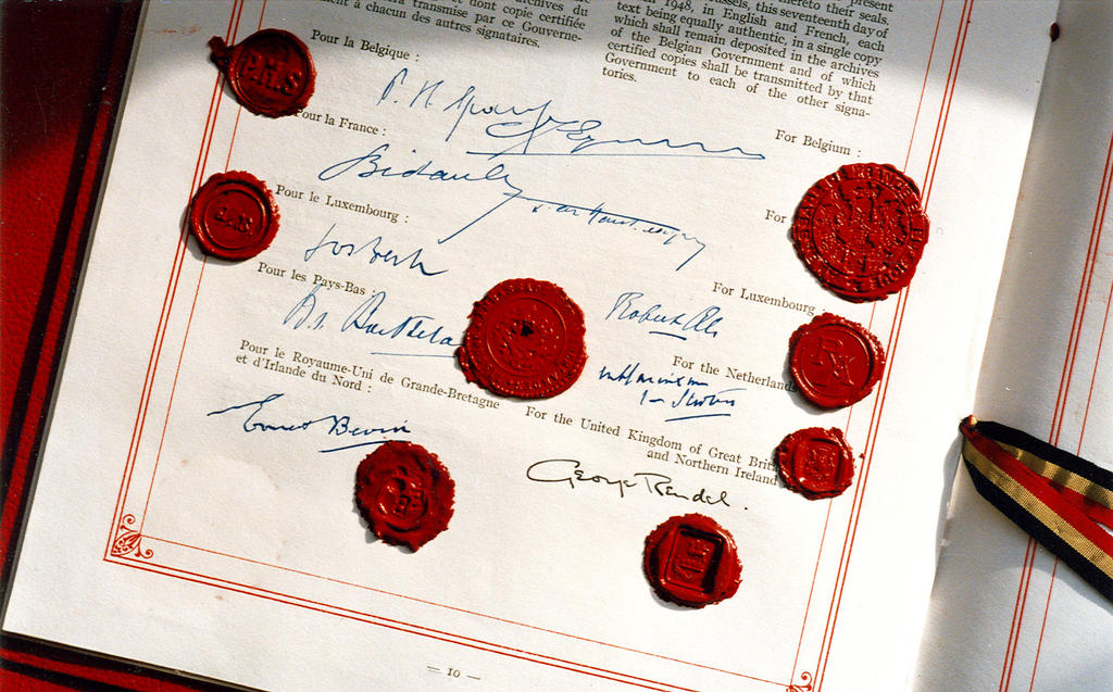 Signatures appended to the Brussels Treaty (17 March 1948)
