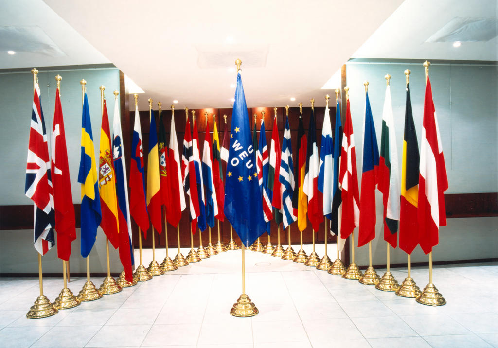 The flags of WEU and the Member States