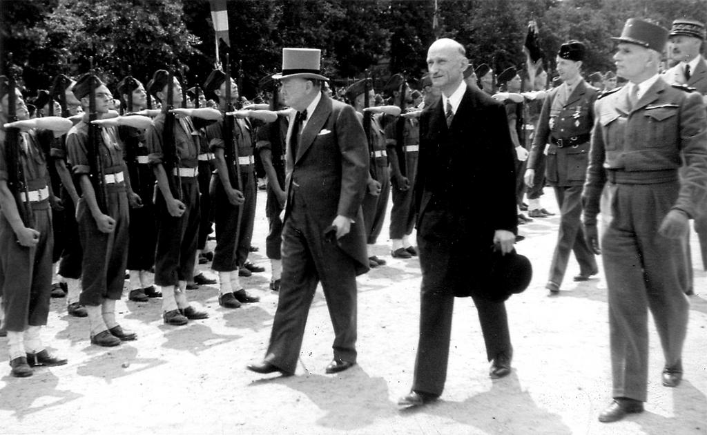 Winston Churchill visits Metz (14 July 1946)