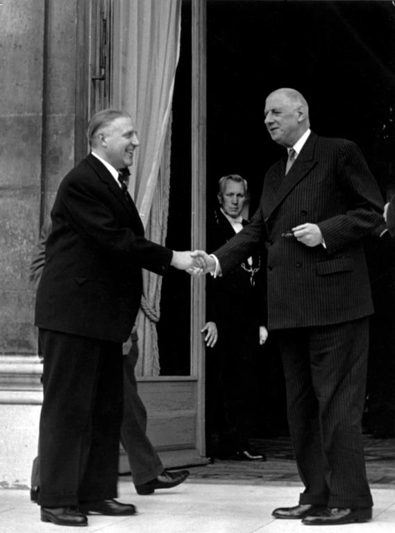 Pierre Werner et le général de Gaulle (Paris, 17 septembre 1960)