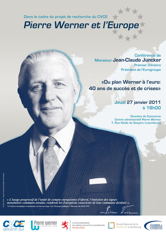 Affiche: Présentation officielle du projet et conférence de Jean-Claude Juncker (Luxembourg, 27 janvier 2011)