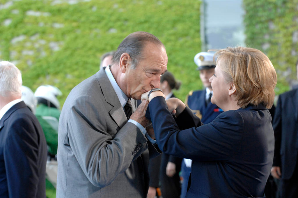 Rencontre entre Jacques Chirac et Angela Merkel à Berlin (3 mai 2007)