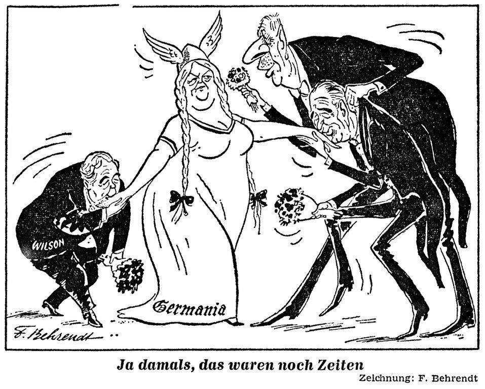 Caricature de Behrendt sur la place de l’Allemagne sur l’échiquier international (4 juin 1966)