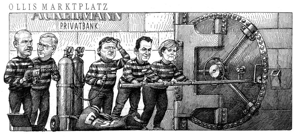 Cartoon by Ollis Marktplatz on the introduction of the European Financial Stability Facility (29 October 2011)