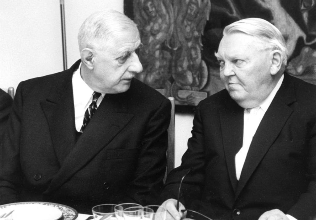 Rencontre entre le président Charles de Gaulle et le chancelier Ludwig Erhard (Bonn, 11 juin 1965)