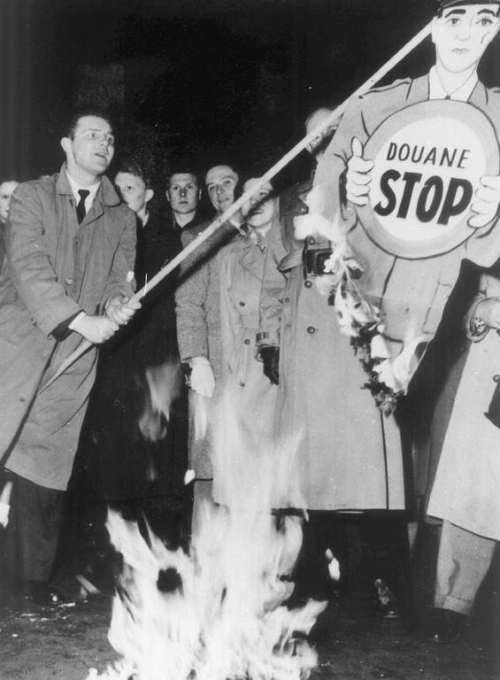 Manifestation en faveur de l'Union douanière (Liège, mai 1953)