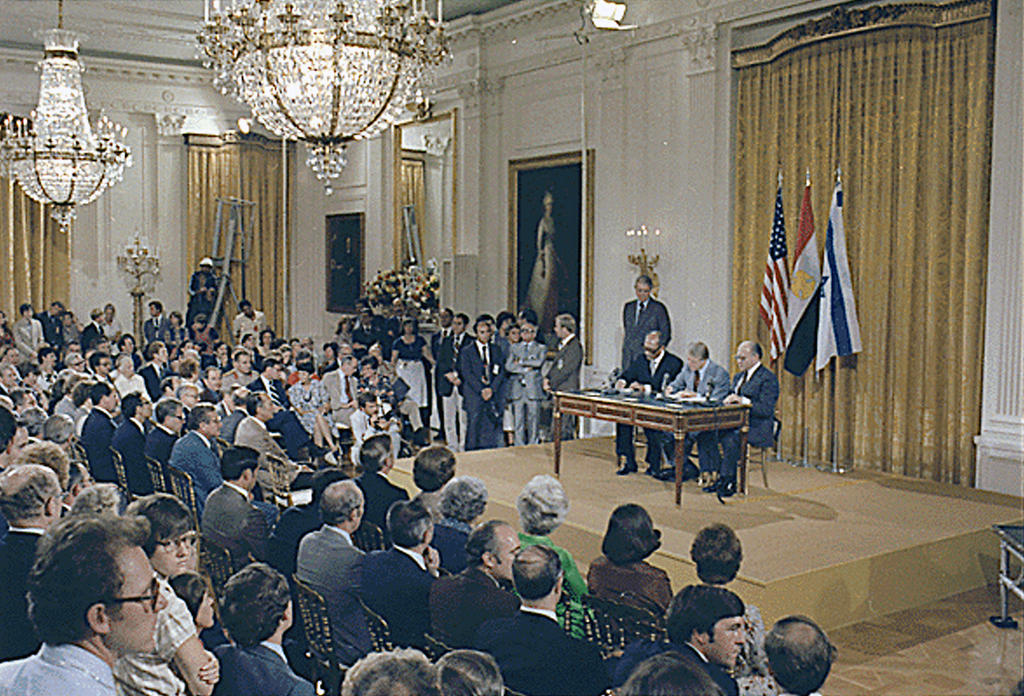Signing ceremony for the Camp David Accords (17 September 1978)