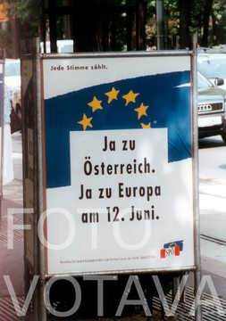 Affiche du SPÖ pour l'adhésion de l'Autriche à l'Union européenne (Mai 1994)