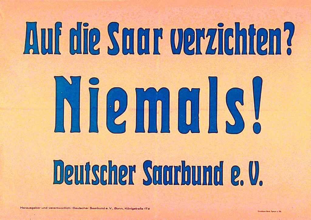 Poster against the Saar Statute (1955)