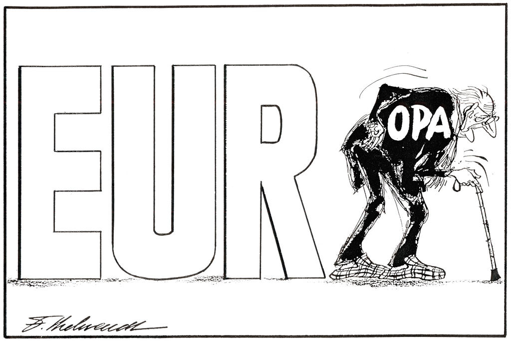 Caricature de Behrendt sur les élections au suffrage universel du Parlement européen (1979)