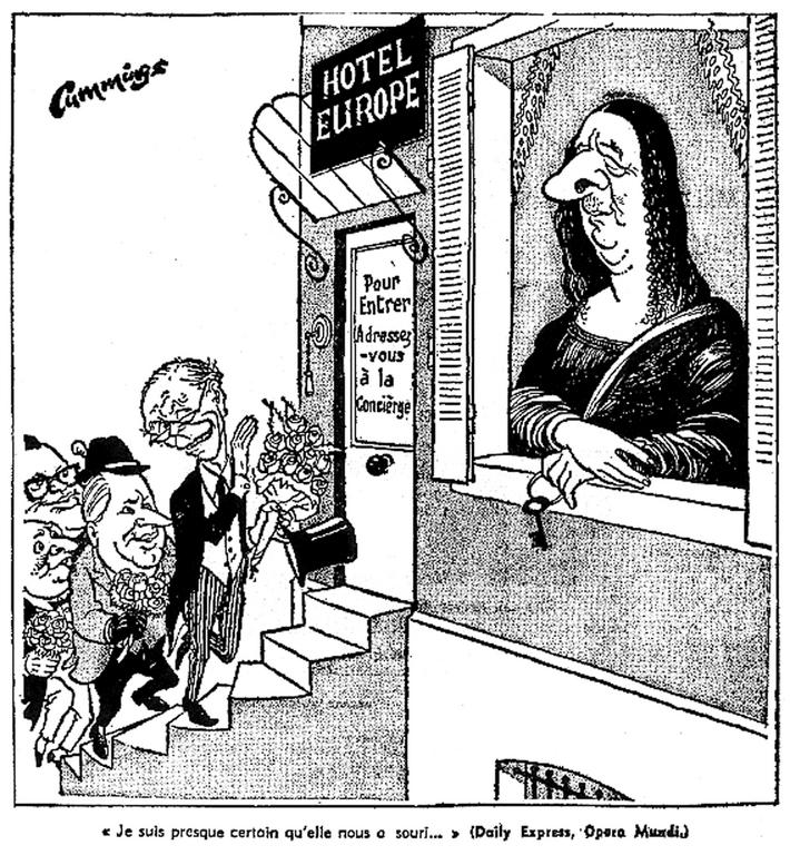Cartoon by Cummings on De Gaulle and the United Kingdom's accession to the EEC (24 February 1965)