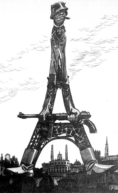 Caricature de Ganf sur le traité d'amitié franco-allemand (28 février 1963)