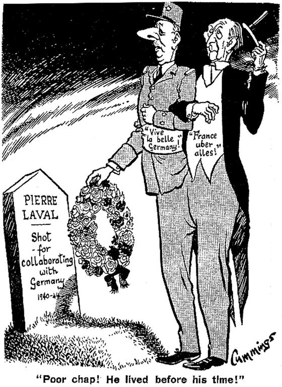 Caricature de Cummings sur le rapprochement franco-allemand (17 août 1959)