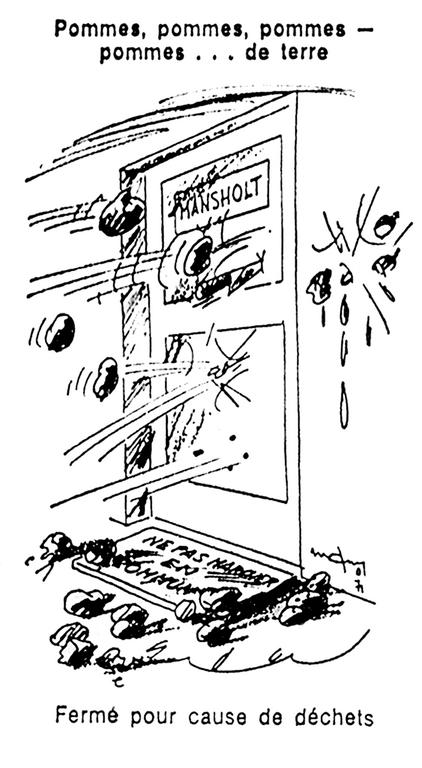 Caricature sur le Plan Mansholt (25 mars 1971)