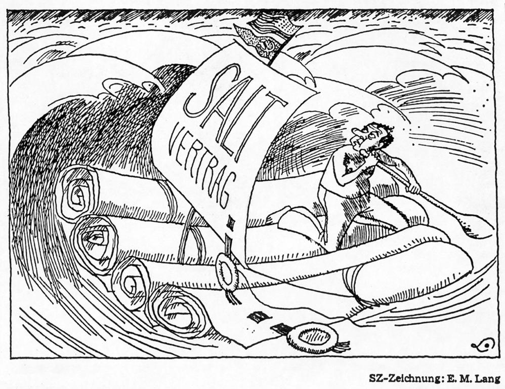 Cartoon by Lang on the SALT agreements (31 May 1972)