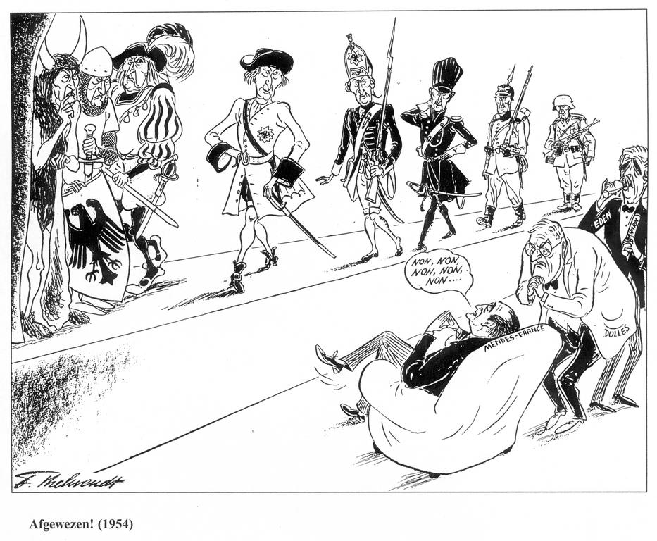 Caricature de Behrendt sur la CED (1954)