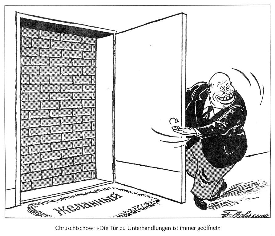Caricature de Behrendt sur les relations Est-Ouest (1962)