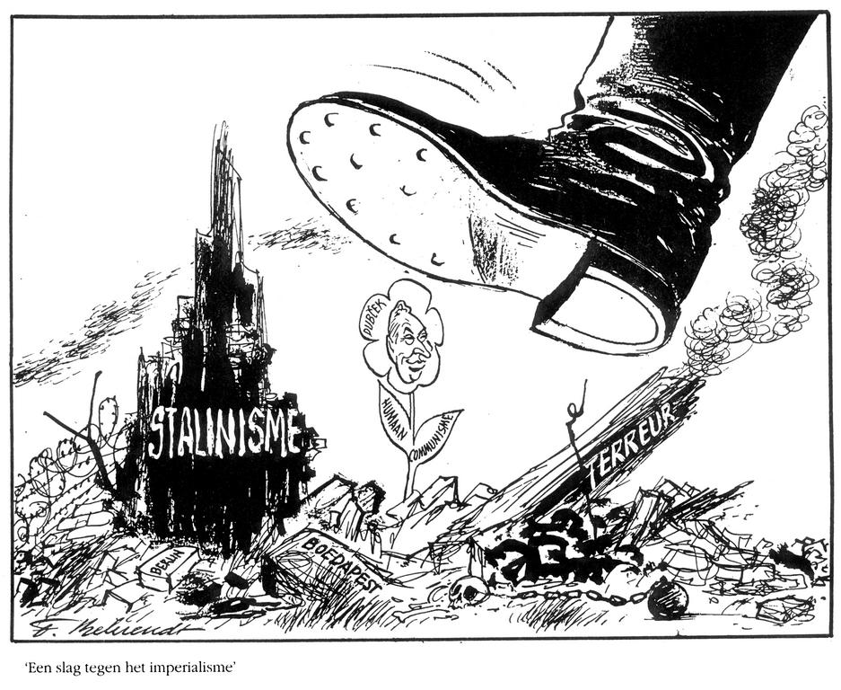 Cartoon by Behrendt on the invasion of Czechoslovakia (1968)