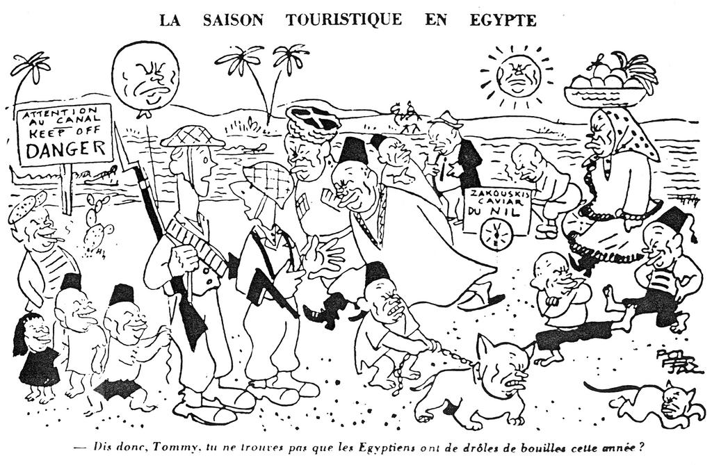 Caricature de Ferjac sur le rôle de Moscou dans la crise de Suez (14 novembre 1956)