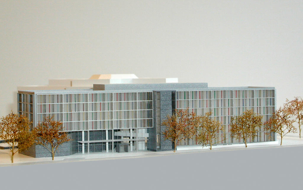 Maquette du nouveau bâtiment (Kirchberg, Luxembourg)