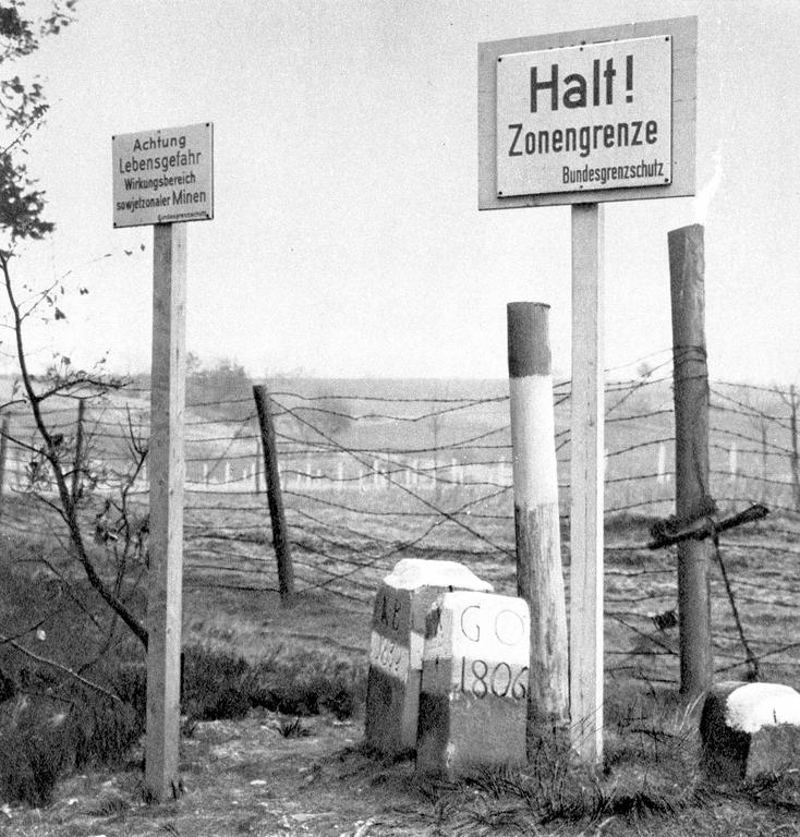 Iron Curtain: border point of three territories (1965)
