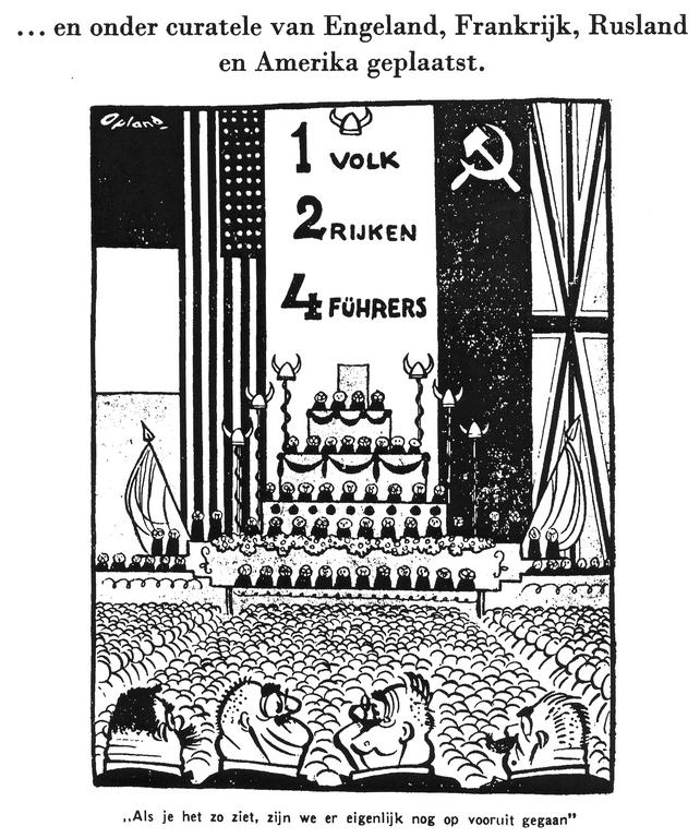 Cartoon by Opland on the occupation of Germany (15 November 1949)
