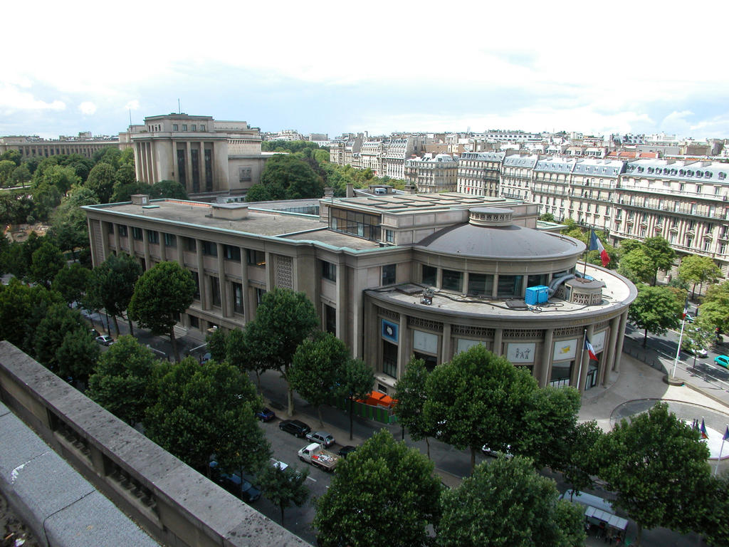 Vue aérienne du palais d'Iéna (Paris)