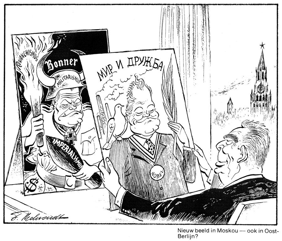 Cartoon by Behrendt on the relations between the FRG and the USSR ...