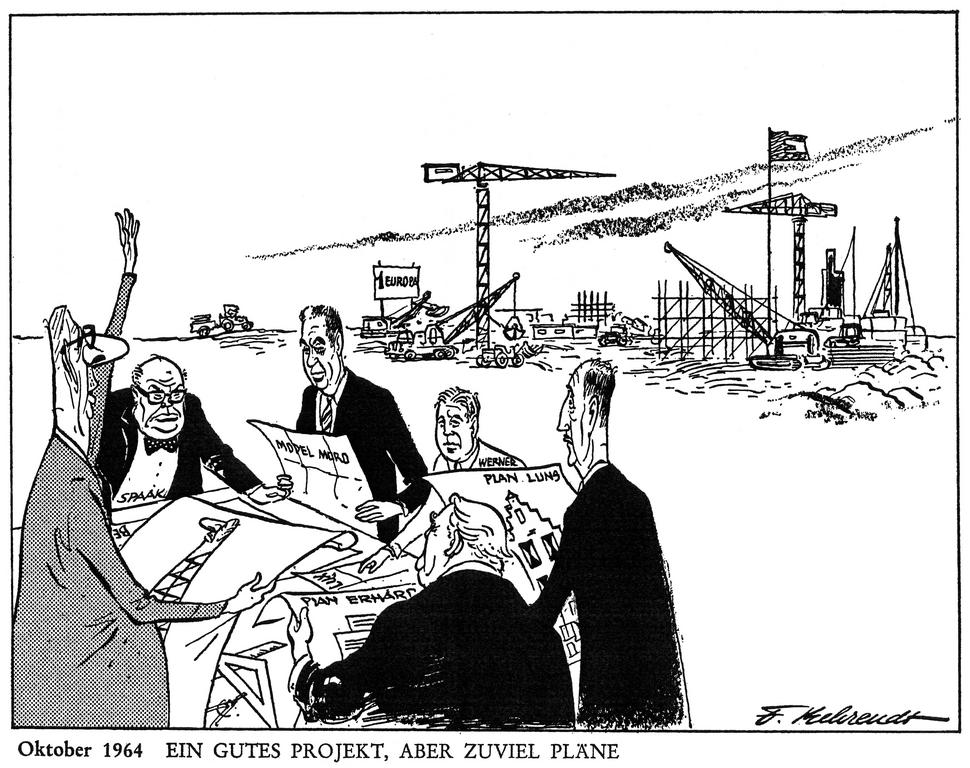 Cartoon by Behrendt on the relaunch of European integration (October 1964)