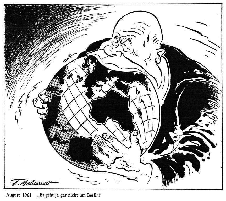 Karikatur von Behrendt zur Außenpolitik der Sowjetunion (August 1961)