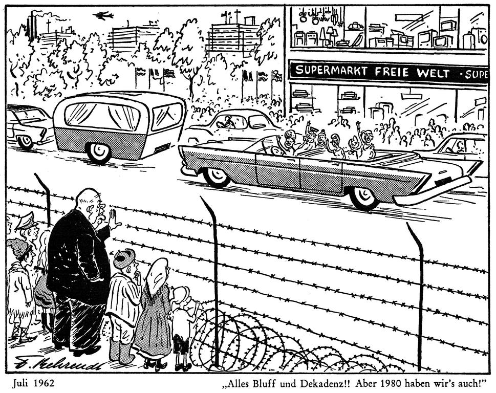 Caricature de Behrendt sur l'URSS et l'économie de marché libre (Juillet 1962)