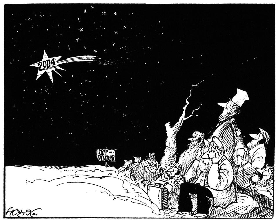 Cartoon by Hanel on the latest enlargement of the EU (2000)