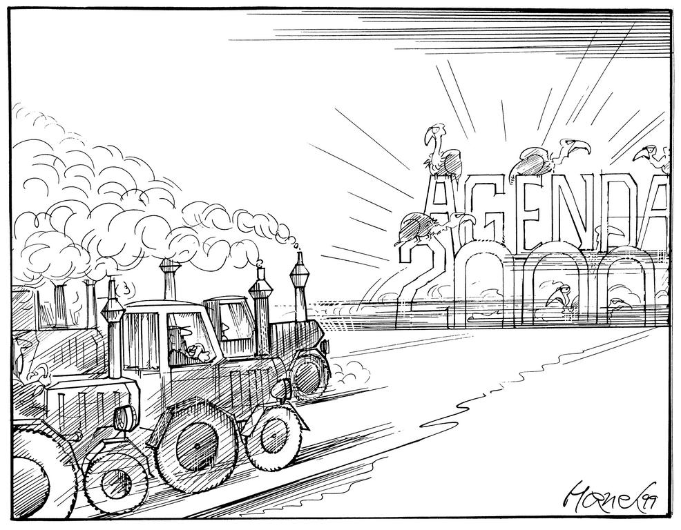 Cartoon by Hanel on Agenda 2000 (1999)