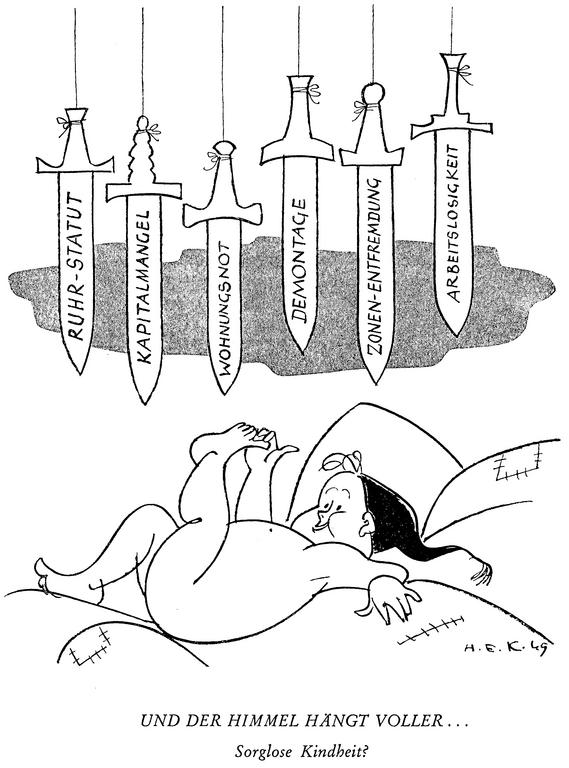 Caricature de Köhler sur la fondation de la RFA (1949)