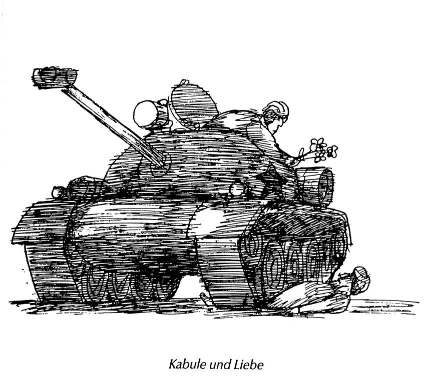 Caricature de Murschetz sur la guerre d'Afghanistan 